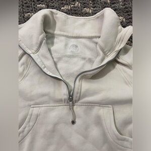 Scuba oversized Funnel-neck half zip